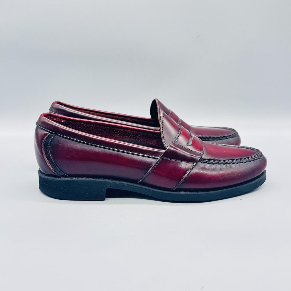Rockport Shoes Men 9.5 Burgundy Leather Comfort Penny Loafers Casual Comfort